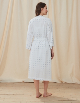 Cotton Jacquard Robe Nightwear & Robes Sale The White Company UK