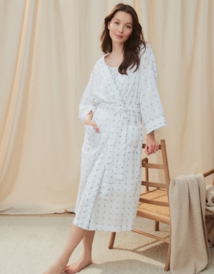 Cotton Jacquard Robe Nightwear & Robes Sale The White Company UK