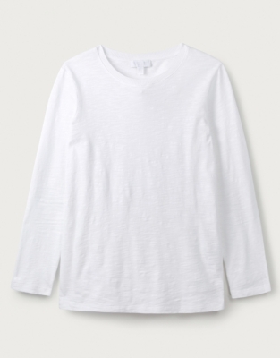 Cotton Jersey Crew-Neck Long Sleeve T-Shirt | Clothing Sale | The White ...