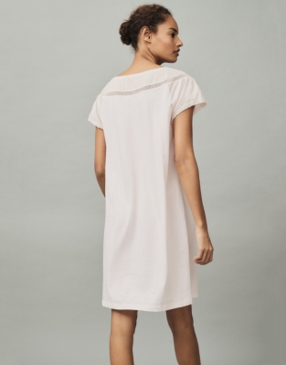 Cotton Jersey Embroidered Nightgown Nightgowns The White Company US