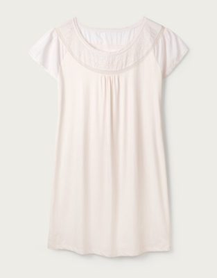 Cotton Jersey Embroidered Nightie Nightwear & Robes Sale The White