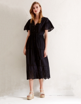 black cotton dress