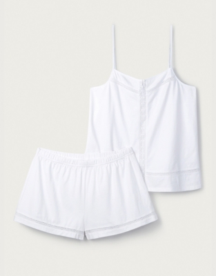 Cotton LaceInsert Cami & Short Pajama Set Pajamas The White Company US