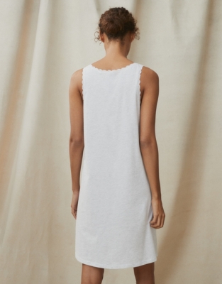 Cotton LaceTrim Sleeveless Nightgown Nightgowns The White Company US