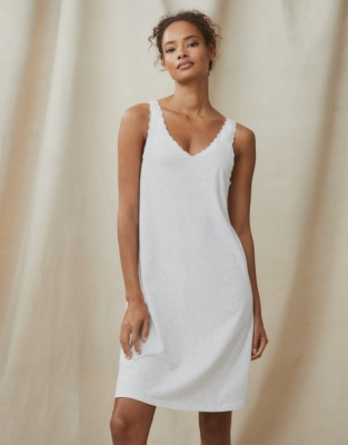 Cotton Lace Trim Sleeveless Nightgown Nightgowns The White Company Us 