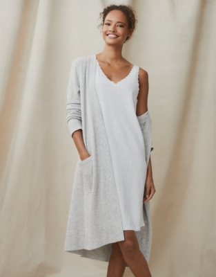 white sleeveless nightgown