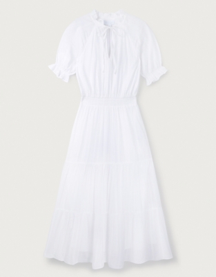 Cotton Ladder Trim Maxi Dress Clothing Sale The White Company UK