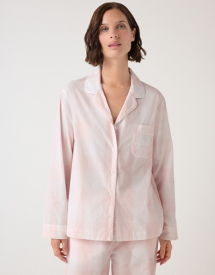 Cotton Large Check Pyjama Shirt