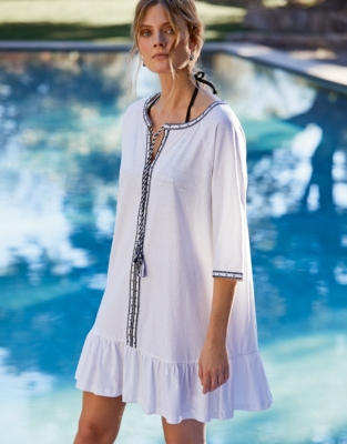 Beaded Cover Up Dress Clothing Sale The White Company UK