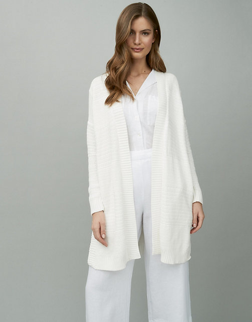 Cotton Multi-Stitch Coatigan | Clothing Sale | The White Company UK