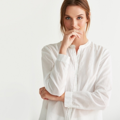 white pintuck shirt