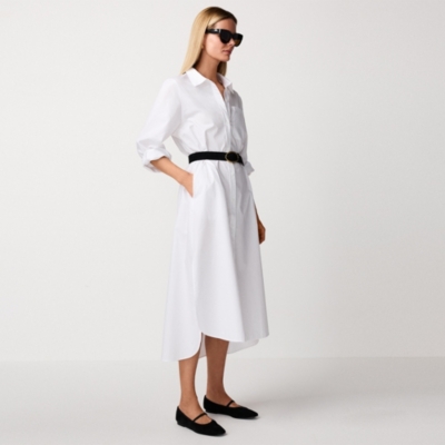 Cotton Poplin Shirt Midaxi Dress
