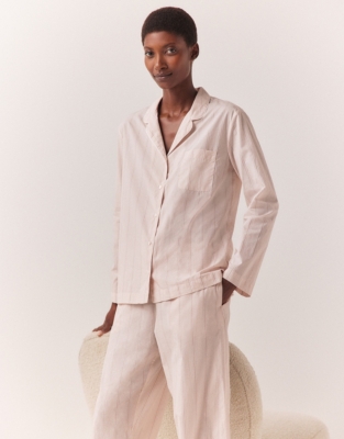 Cotton Poplin Stripe Pajama Set, Pajamas