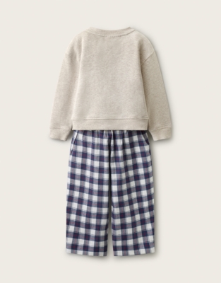 Cotton Relaxed Fit Jingles & Gingham Pyjamas (1–12yrs)