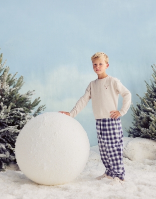 Cotton Relaxed Fit Jingles & Gingham Pyjamas (1–12yrs)