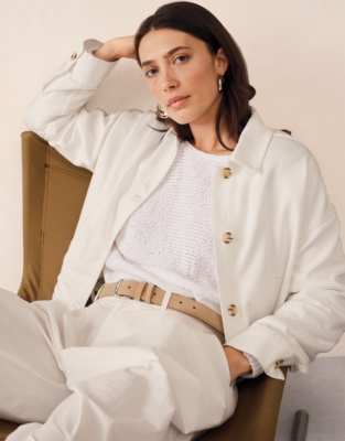 Cotton Rich Cropped Batwing Sweater