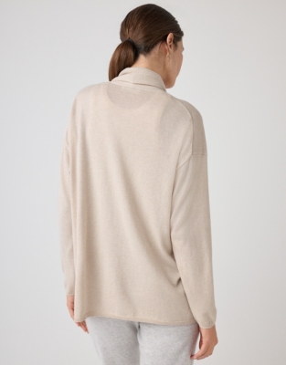 Cotton Rich Drape Front Cardigan