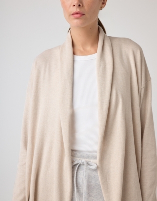 Cotton Rich Drape Front Cardigan