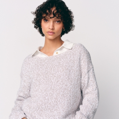 Cotton Rich Mouline Slash Neck Jumper