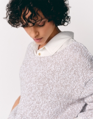 Cotton Rich Mouline Slash Neck Jumper