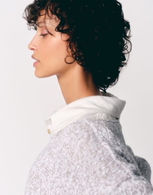Cotton Rich Mouline Slash Neck Jumper