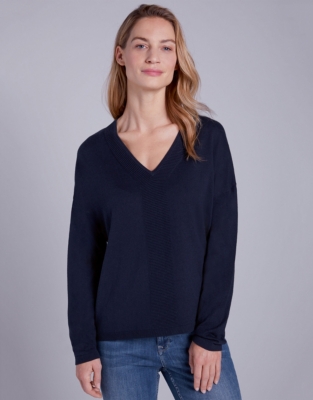 Cotton-Rich Rib Neck Sweater | Sweaters & Cardigans | The White Company US