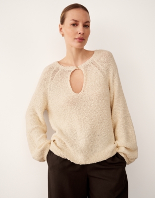 Cotton Rich Slub Keyhole Detail Jumper