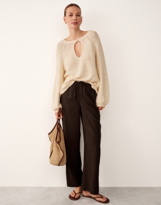 Cotton Rich Slub Keyhole Detail Jumper