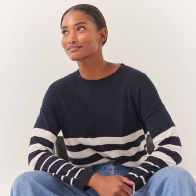 Cotton Rich Stripe Detail Jumper