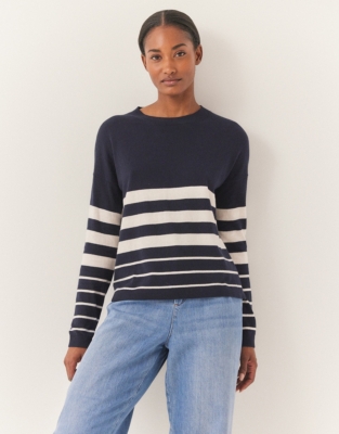 Cotton Rich Stripe Detail Jumper