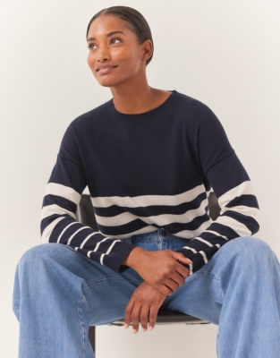 Cotton Rich Stripe Detail Jumper