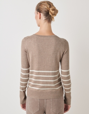 Cotton Rich Striped Hem Jumper