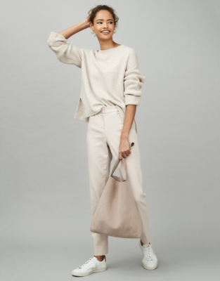 white company trousers