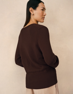 Cotton Scoop Neck Jumper