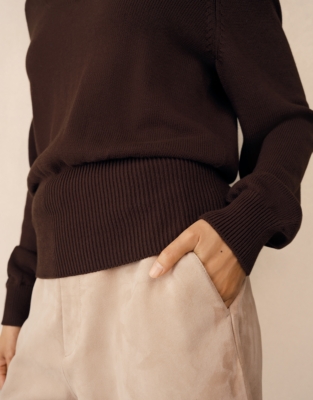 Cotton Scoop Neck Jumper