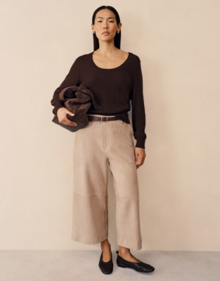 Cotton Scoop Neck Jumper