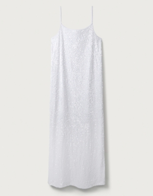 Cotton Sequin Maxi Dress | Clothing Sale | The White Company UK