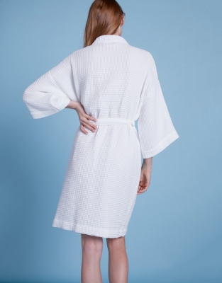 Cotton Short Lightweight Waffle Robe Robes & Dressing Gowns The