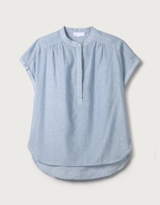 Cotton Short Sleeve Stripe Shirt | Clothing Sale | The White Company UK
