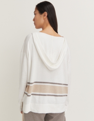 Cotton Silk Colourblock Hoodie