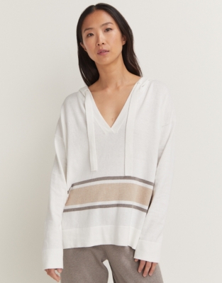Cotton Silk Colourblock Hoodie
