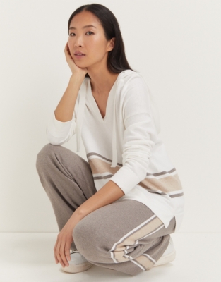 Cotton Silk Colourblock Hoodie
