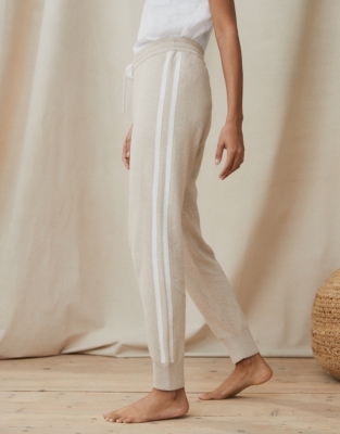 White on sale silk joggers