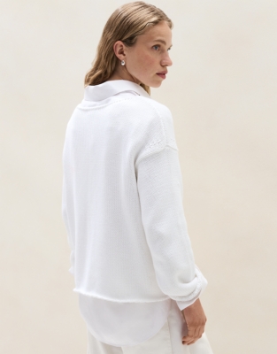 Cotton Slash Neck Jumper
