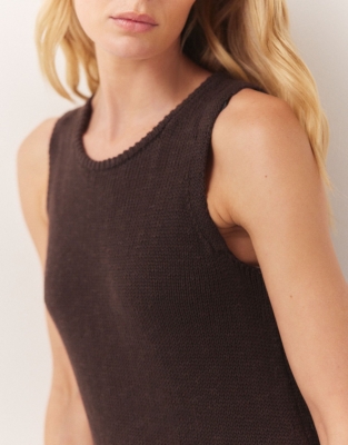 Cotton Sleeveless Knitted Dress
