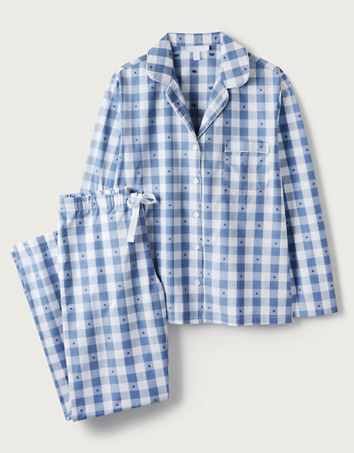 Cotton Star Gingham Pyjama Set | Nightwear & Robes Sale | The White ...