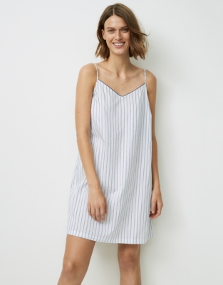 Cotton Stitch Stripe Nightgown | Nightgowns | The White Company US