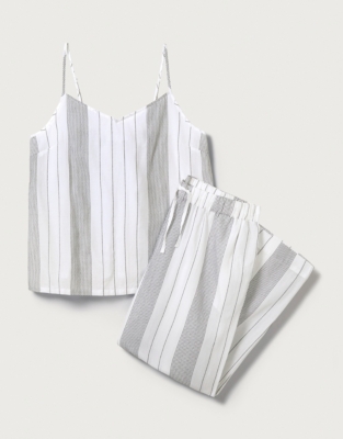 Cotton Stripe Cami Pajama Set