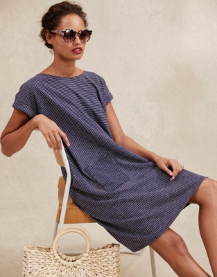 Cotton Stripe Cocoon Dress Clothing Sale The White Company UK