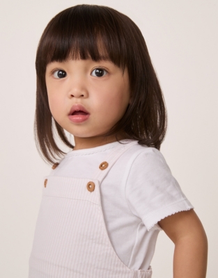 Cotton Striped Seersucker Bubble Romper & T-Shirt Set (0–24mths)